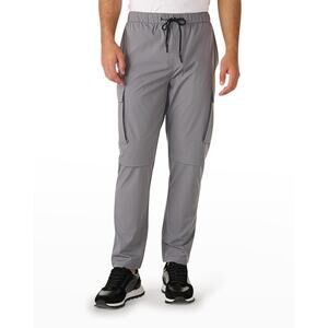 Karl Lagerfeld Men's Gray Nylon Stretch Cargo Pants, Size XXL, NWT